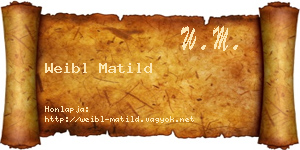Weibl Matild névjegykártya